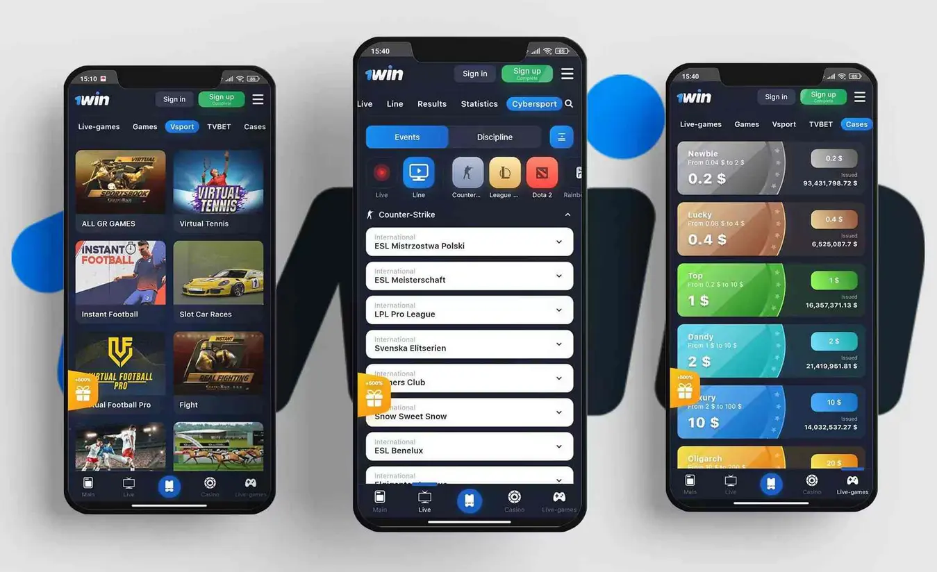 Funksionaliteit van 1Win app Funksionaliteit van 1Win app